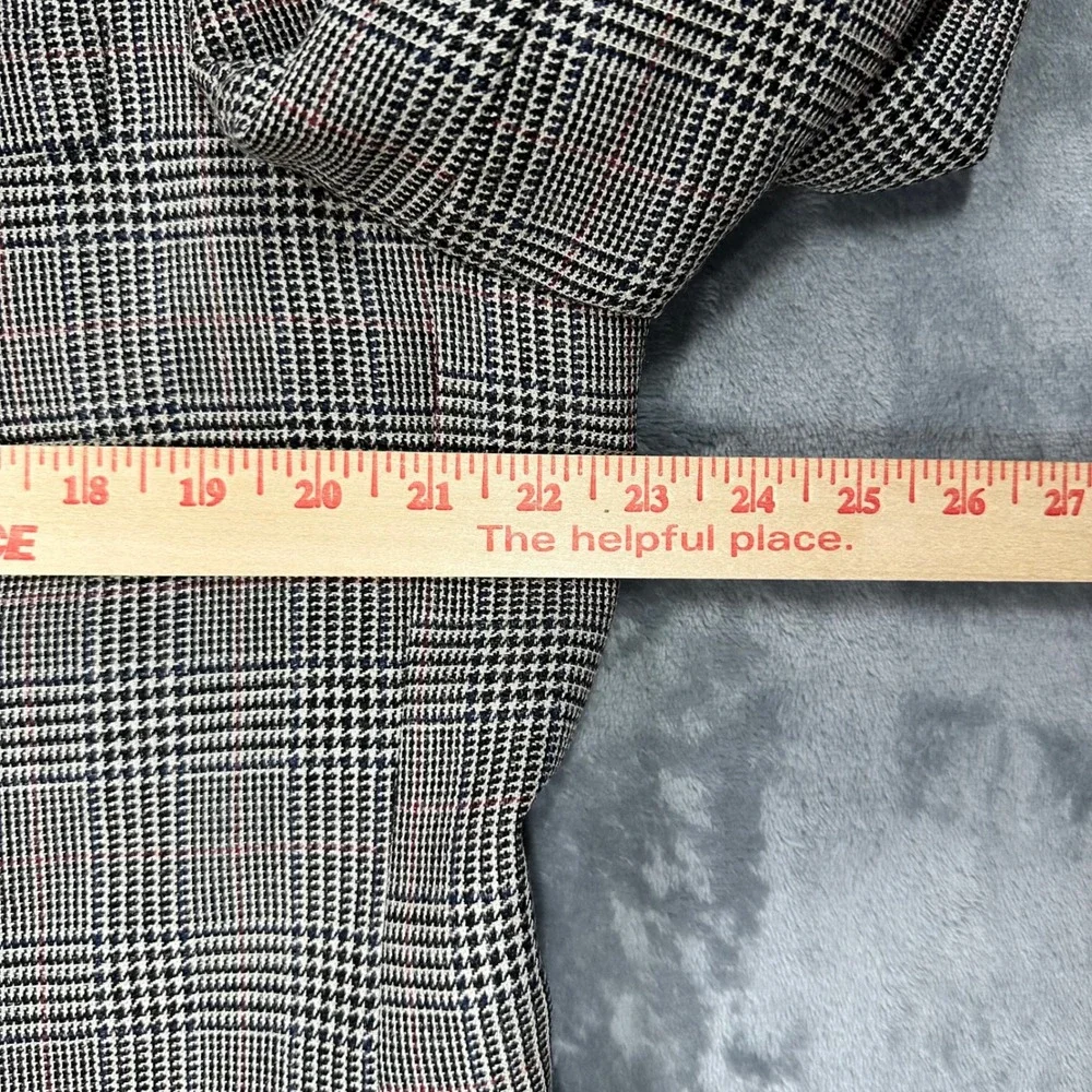 Alexander Julian Private Reserve Glen Plaid Wool Silk Linen Blazer 44L L7261-00